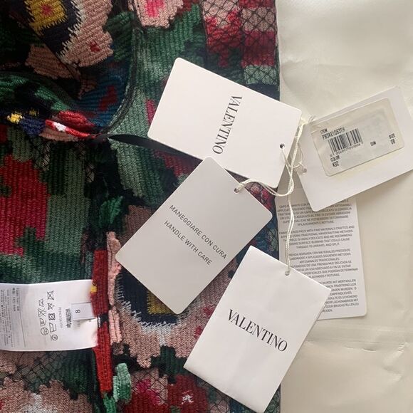 Valentino sheer textured floral blouses size 8, NWT - Picture 7 of 14